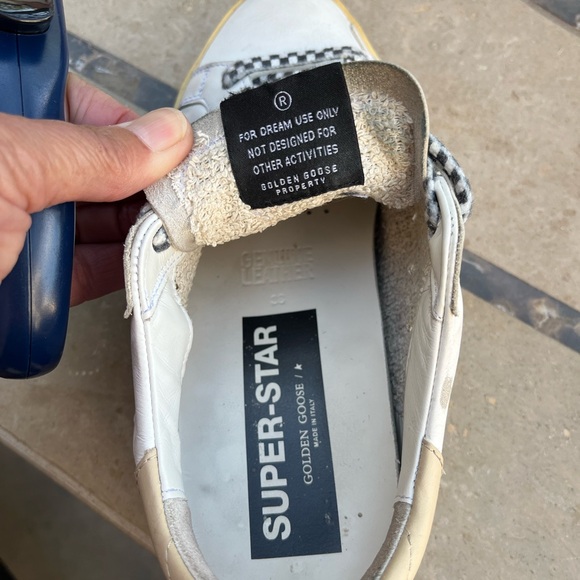 Authentic Golden Goose Superstar White Pink Star Leather Sneakers Size 38 - Picture 7 of 9